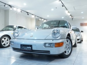 911(Type964)ポルシェ　911カレラ2　ミツワディーラー車　5速マニュアル　左ハンドル　ブラックレザー　シルバーメタリック