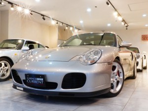 911(Type996)ポルシェ　911ターボ(996)　D車　左Ｈ　TIP-S　アークティックシルバー　メトロポールブルーレザー　ユーザー様直接買取車輌　車検2028年7月　ターボ専用18インチ中空ホイール　油圧可変リアウィング